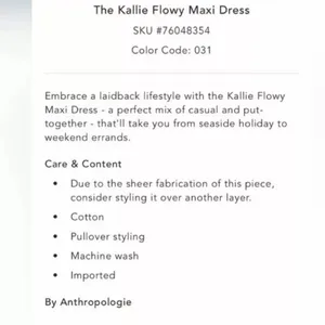 Anthropologie The Kallie Flowy Olive Green Maxi Dress XS Guaze New NWT BOHO HTF thumbnail 7