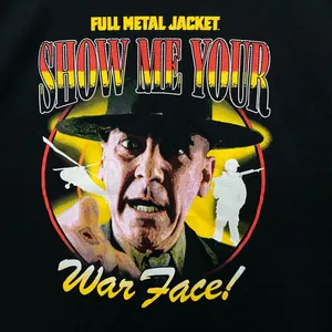 Stanley Kubrick's Full Metal Jacket Show Me Your War Face T-Shirt Size Large thumbnail 2