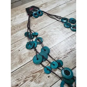 Paparazzi Blue Circle Design Necklace & Earring Set - Brand New thumbnail 4
