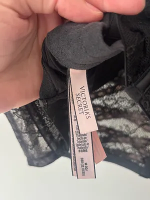 Victoria’s Secret Dream Angels Heritage Ribbon Slot Corset Bra Black Link Lace thumbnail 9