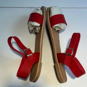 Dream Pairs‎ Hoboo Red Flat Ankle Strap Sandals Womens 8.5 NEW thumbnail 4