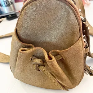 Cole Haan Metallic Gold Brown Stephanie F05 Leather Shoulder Bag thumbnail 4
