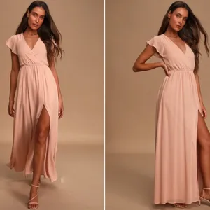 LULU's Chic Prom Wedding Boho Romantic Flowy Elegant Maxi Dress thumbnail 2