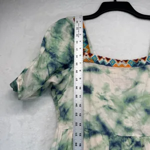 Johnny Was Workshop Maxi Dress Marble puff‎ sleeve Embroidered Neckline XS thumbnail 3