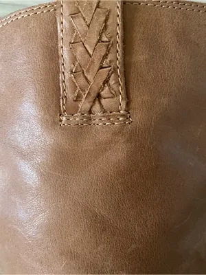 Lucky brand Ethelda knee high boots tan leather harness ring buckle size 6.5 thumbnail 9