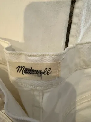 Madewell Wide-Leg Crop White Pants Size 29 thumbnail 3