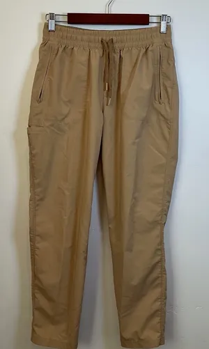 The North Face Hiking Joggers Tan Elastic Waist Pockets Medium Women Khaki Pants thumbnail 1