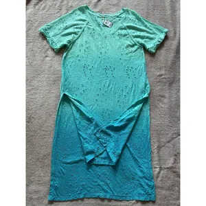Free people Women's Palms Spring Eyelet Blue Green‎ Dress Size Xs NWT thumbnail 2