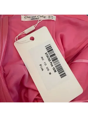 One and Only Collective Strapless Off the Shoulder Pink Mini Dress Size M NWT thumbnail 7