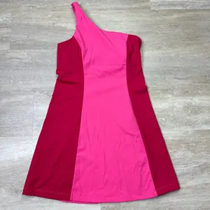 Outdoor Voices One Shoulder Dress in 2 tone Pink Size Small thumbnail 2
