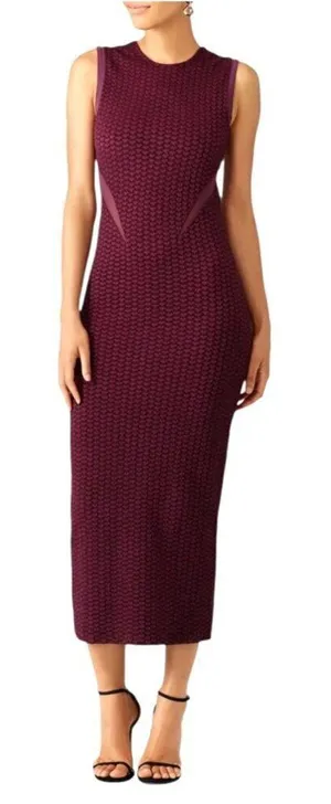 Opening Ceremony Dress Women‎ Large Purple Plum Cut Out Thalia Puckered Midi NWT thumbnail 1
