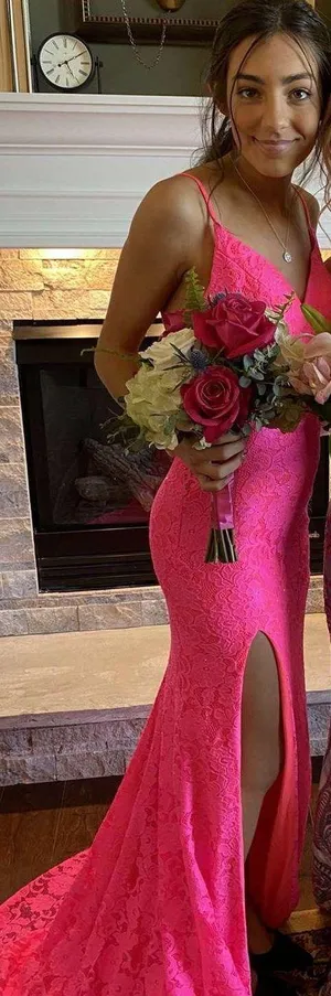 La Femme Pink Long Prom Dress thumbnail 1