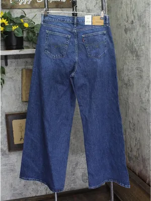 NWT Levi's Womens 728 High Rise Zip Fly Wide Leg Jeans 94417114 Blue 32X32 thumbnail 3