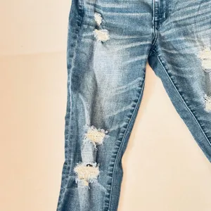 Abercrombie & Fitch Karper super skinny distressed faded blue jeans sz 00 thumbnail 5