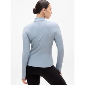 New Athleta M Salutation Ribbed Jacket 2.0 Blue Star Medium thumbnail 5