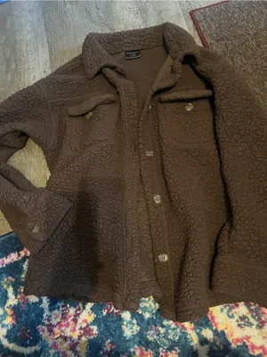 32 heat Cozy Brown Sherpa Shacket - Women's Jacket thumbnail 1