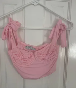 Adika Pink Crop Top thumbnail 1
