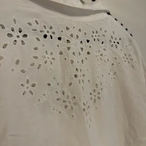 $168 FREE PEOPLE Vera Shirtdress M Eyelet Embroidered‎ Linen Blend Ivory White thumbnail 10
