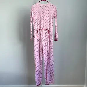 Playboy Intimates Pink Bunny Print One Piece Union Suit Pajamas‎ Women's XL thumbnail 6
