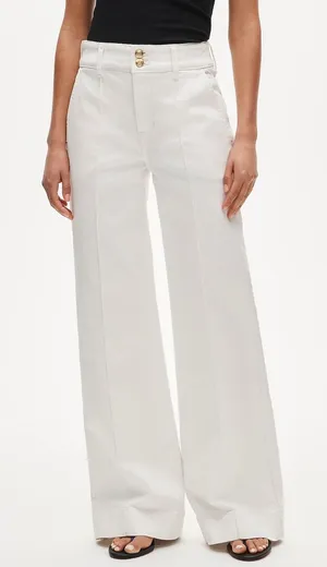 J.Crew | NWT Petite Denim Trouser Jean Stacked Buttons White | Sz P31 thumbnail 1