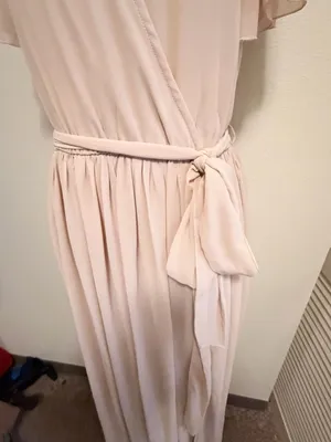 Baltic Born large Beige Wrap Maxi Dress with Waist Tie thumbnail 4