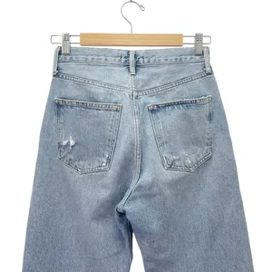 AGOLDE 90s Crop Mid-Rise Loose Straight Jeans Medium Wash Size 23 Organic Denim thumbnail 7