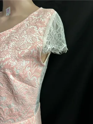 Moon Sleeveless Pink Lace Sheath Dress XS - SM thumbnail 3
