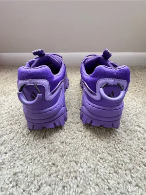SKECHERS Women’s Purple Memory Foam Leather Low Top Lace-Up Athletic Sneakers thumbnail 7