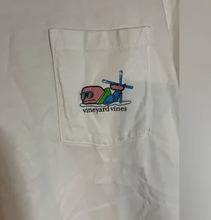 Vineyard Vines Snow Ski Whale Design White Cotton Long Sleeve Tshirt Size XL thumbnail 8