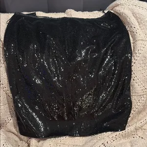 Elegant Black Sequin Mini Skirt Size undefined thumbnail 3