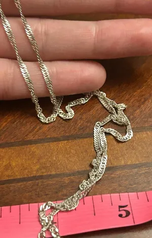 22 inch 4.72g g06 Necklace 925 sterling silver made in Italy thumbnail 1