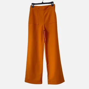 Lovers + Friends Revolve Orange Sedge High Waist Wide‎ Leg Pants Size small S thumbnail 3