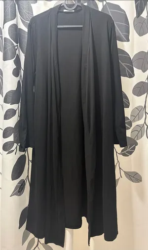 Ekouaer Women's Black Open-Front Long Robe — Comfortable Lounge Wrap thumbnail 1
