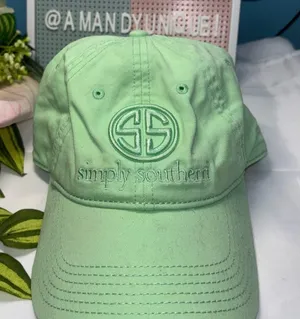 SIMPLY SOUTHERN Cap Hat Green SpellOut Stitched Logo Golf Beach Vacation #D-6 thumbnail 1