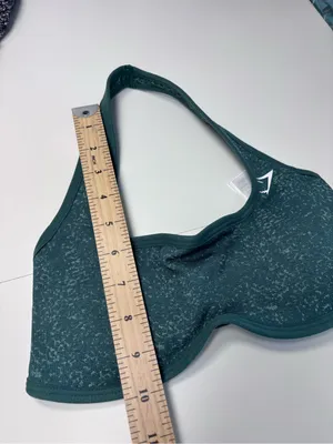 Gymshark Adapt Fleck Halterneck Sports Bra Green Size XS NWOT thumbnail 8