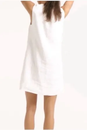 J. Crew golden button linen shift dress in white thumbnail 2