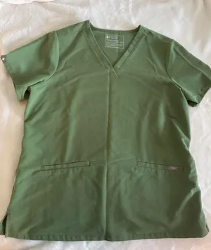 FIGS Green Scrub Top thumbnail 1