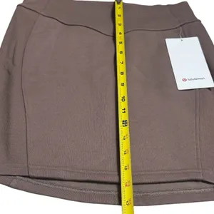 NEW Lululemon Scuba‎ Mid Rise Mini Skirt Color Taupe Athleisure Comfort Chic S thumbnail 9