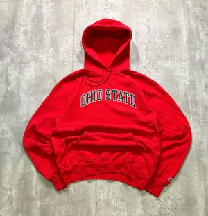 Vintage Champion Ohio State Buckeyes Sports Wear Hoodie Red thumbnail 1