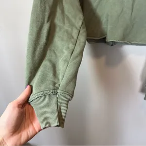 Aerie Women’s Green‎ V-Neck Hoodie XS thumbnail 5