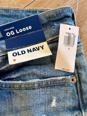 NWT-Old Navy High-Rise O.G Loose, size 8 thumbnail 5