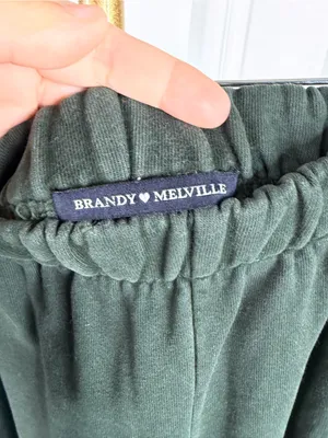 Brandy Melville Green Cotton Blend Jogger Sweatpants Size S thumbnail 9