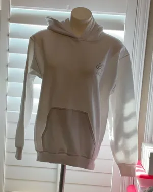 PAWZ White Hoodie with Paw Print thumbnail 1