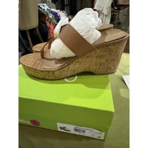 Sam Edelman Yardlie Cuoio Brown Wedge Heel Leather Strap‎ Slip On Sandal Size 11 thumbnail 4