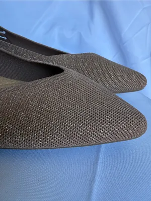 Old Navy Soft Knit Pointed Toe Ballet Flats in Cocoa Fawn Size 11 thumbnail 6