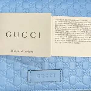 Gucci Blue Micro Guccissima GG Embossed Crossbody Wallet Purse NWT Model #466507 thumbnail 7