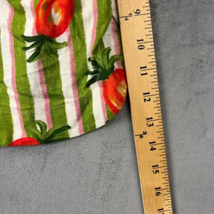 Farm Rio Anthropologie Pineapple Striped Shorts XS Green Pink Tropical Boho thumbnail 6