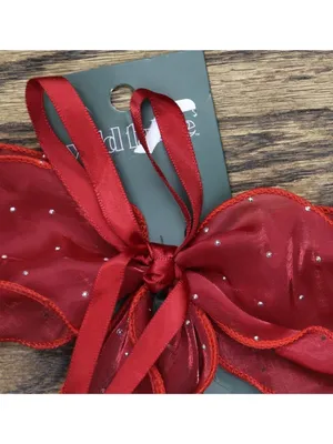NWT Wild Fable Gemmed Bow Hair Clip Rhinestone Accent 94749553 Red thumbnail 4