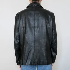 Vintage 90s Fourteen Zero Black Leather Jacket thumbnail 5