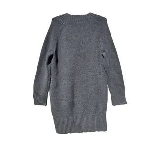 Abercrombie & Fitch Charcoal Gray V Neck Long‎ Sleeve Sweater Dress Size Large thumbnail 4